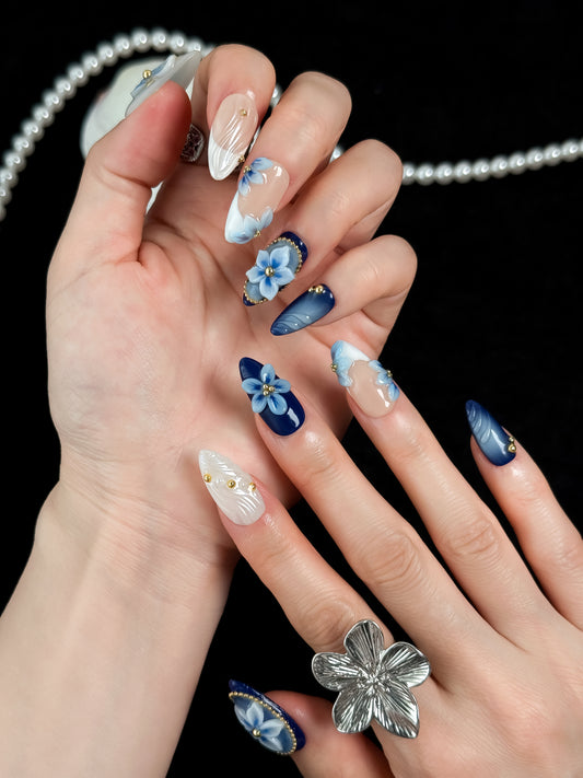 Moonlit Petal - NailVesta press-on nails image 1