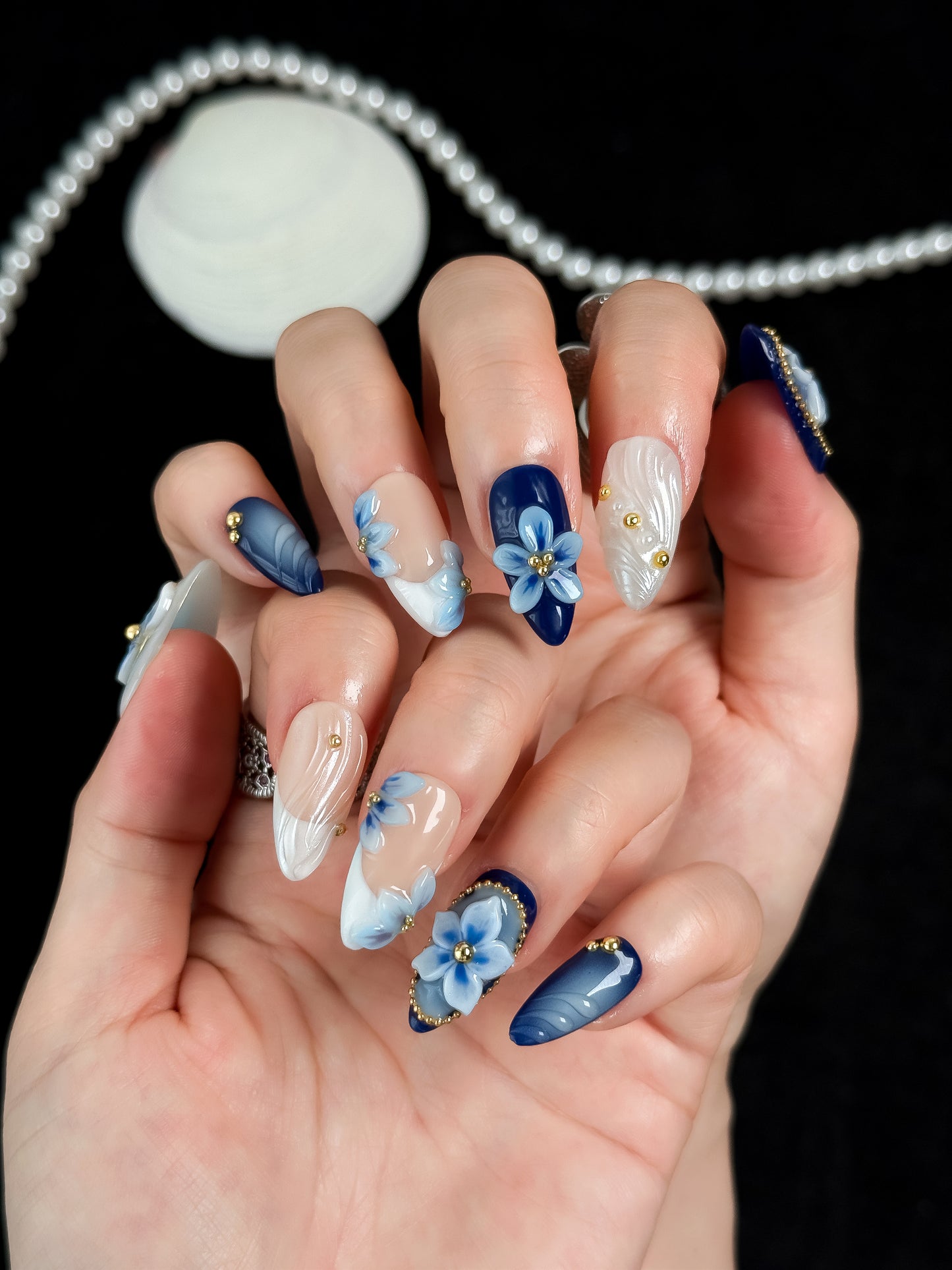 Moonlit Petal - NailVesta press-on nails image 2