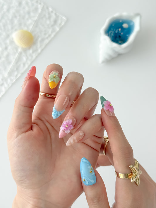 Seashell Sorbet - NailVesta press-on nails image 1