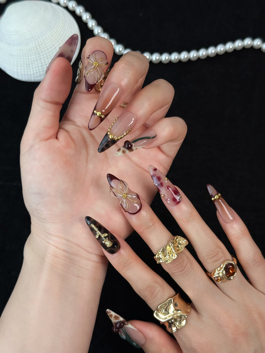 Vintage Cherry - NailVesta press-on nails image 1