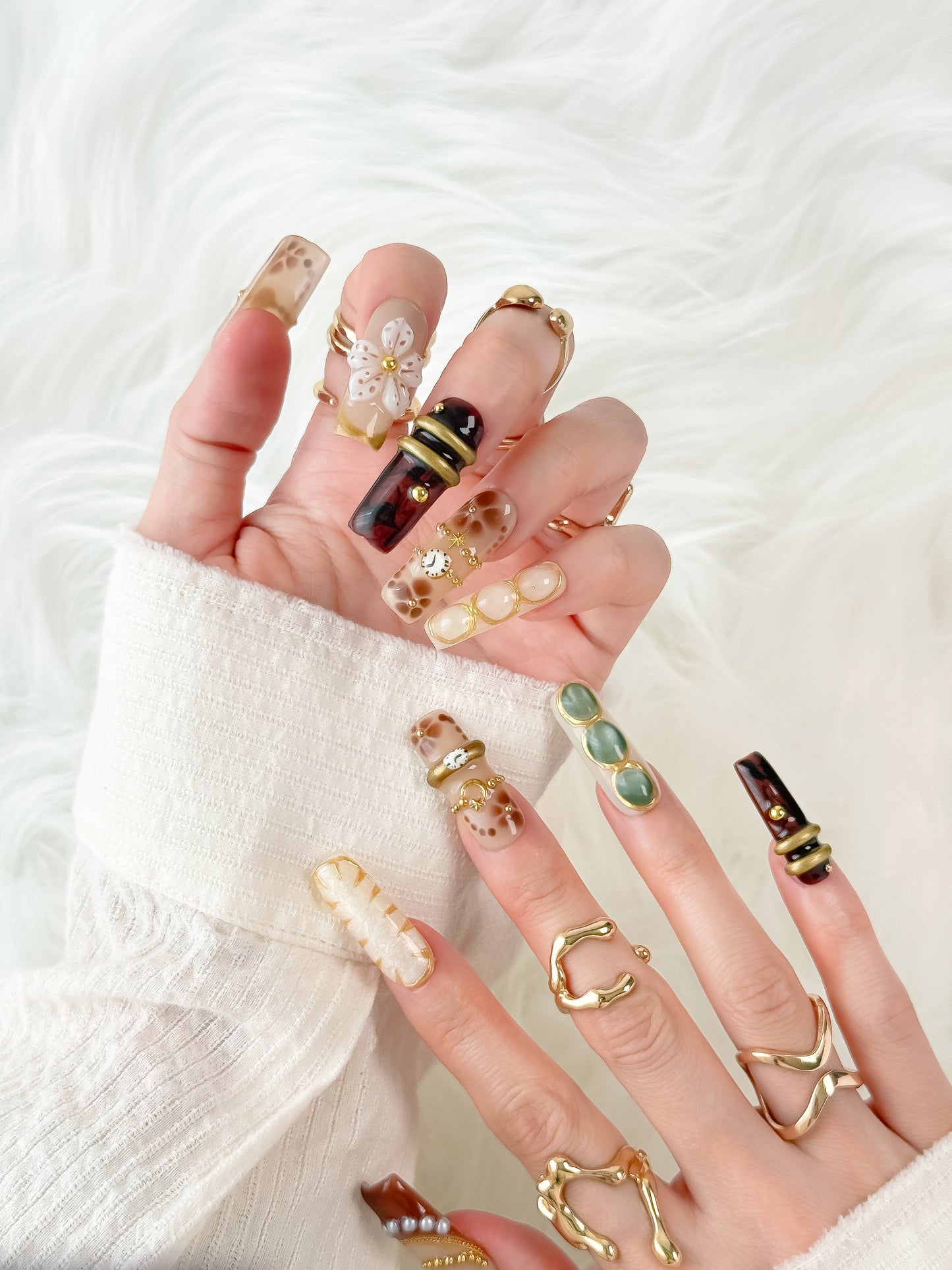 Amber Mist - NailVesta press-on nails image 1