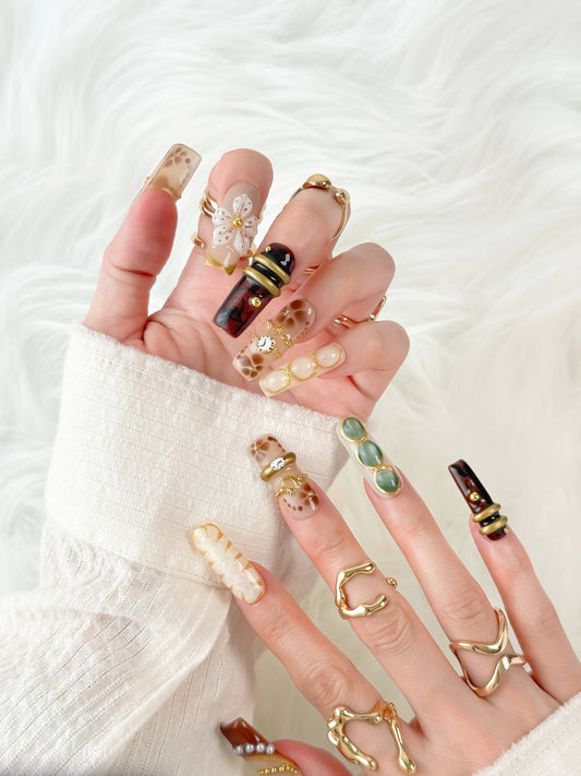 Amber Mist - NailVesta press-on nails image 1