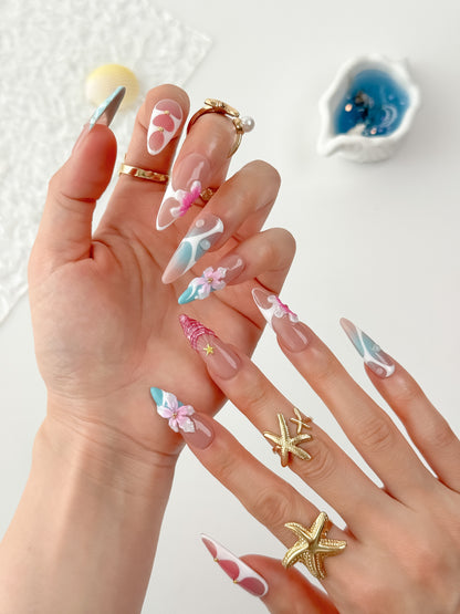 Aqua Blush - NailVesta press-on nails image 1