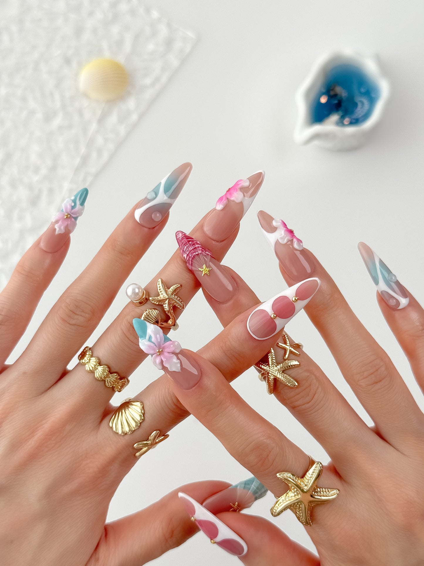 Aqua Blush - NailVesta press-on nails image 2
