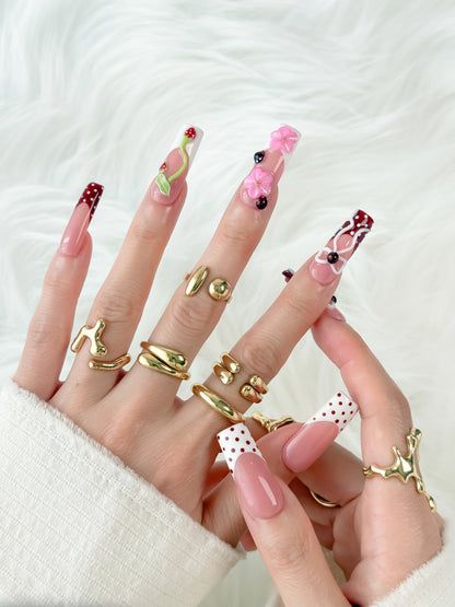 Berry Bowtie - NailVesta press-on nails image 2