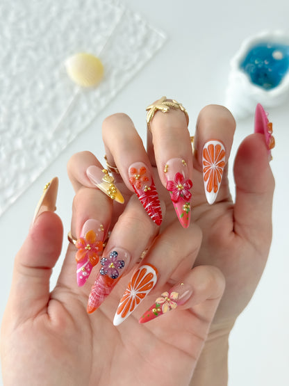Citrus Daisy - NailVesta press-on nails image 1