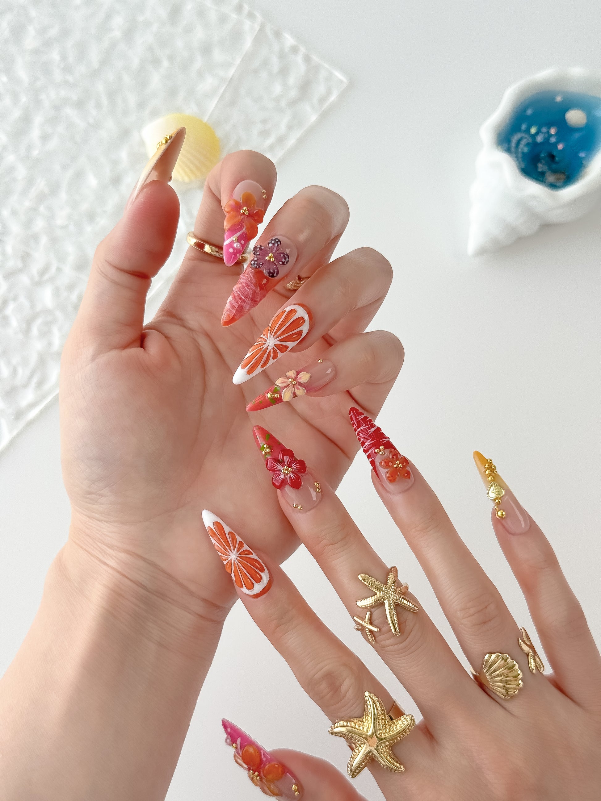 Citrus Daisy - NailVesta press-on nails image 2