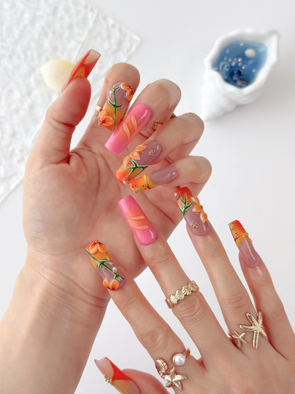 Citrus Veil - NailVesta press-on nails image 1