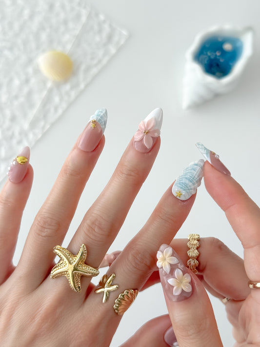 Floral Drip - NailVesta press-on nails image 1