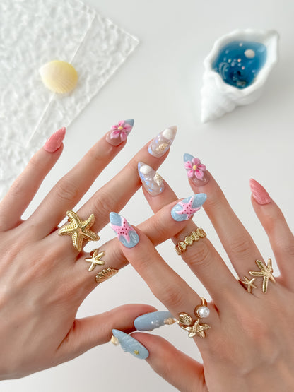 Hibiscus Tide - NailVesta press-on nails image 2