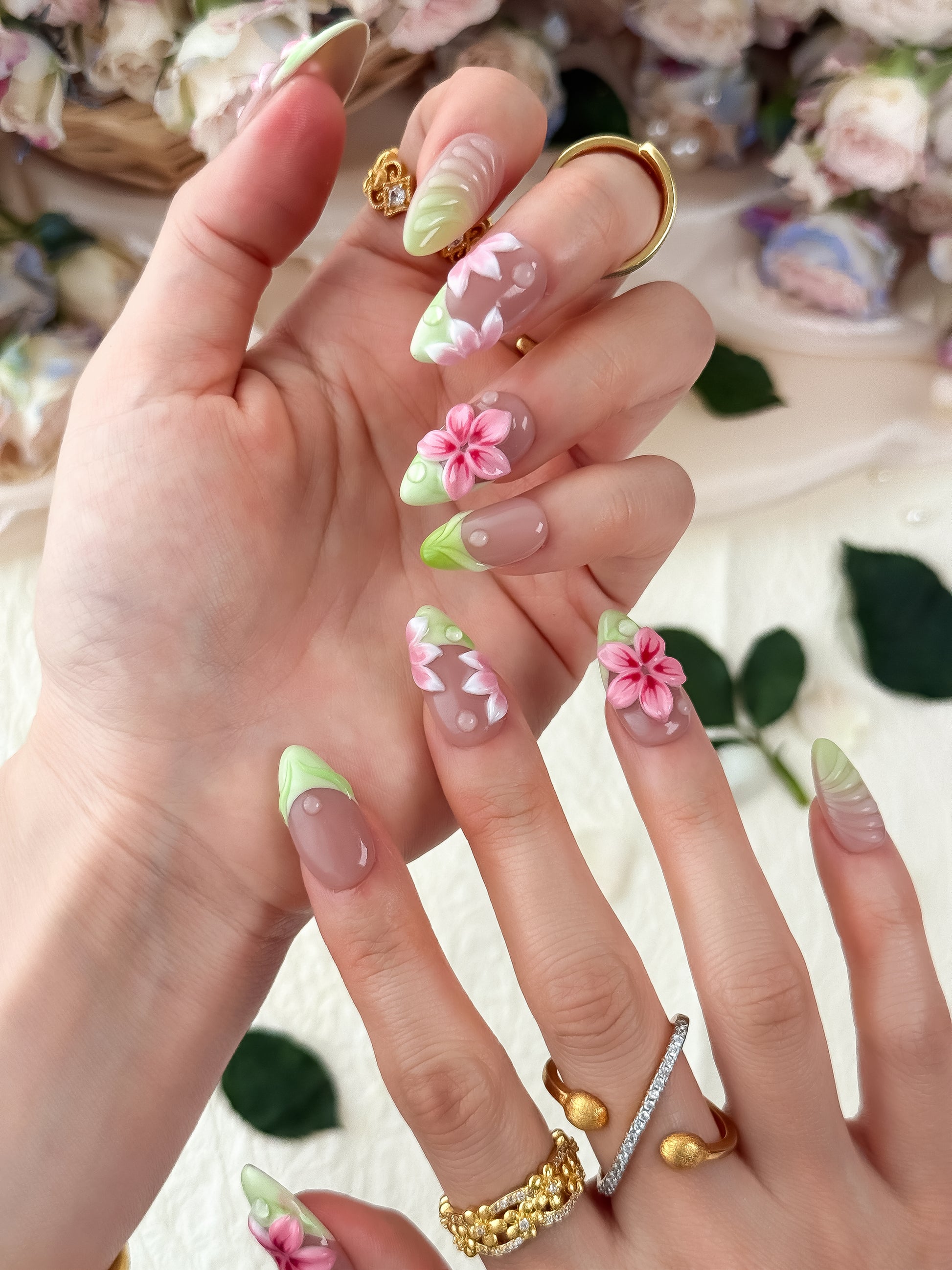 Mint Petal - NailVesta press-on nails image 1