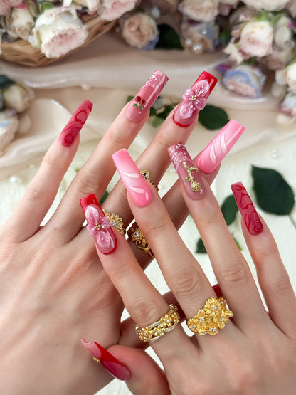 Ruby Bloom - NailVesta press-on nails image 1