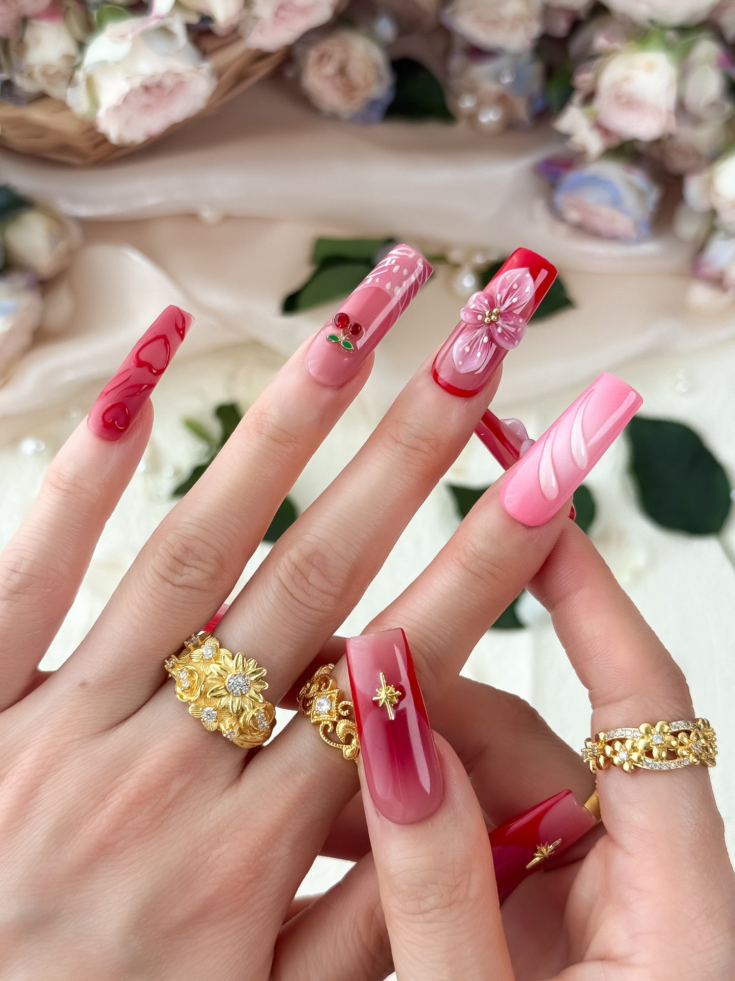 Ruby Bloom - NailVesta press-on nails image 2