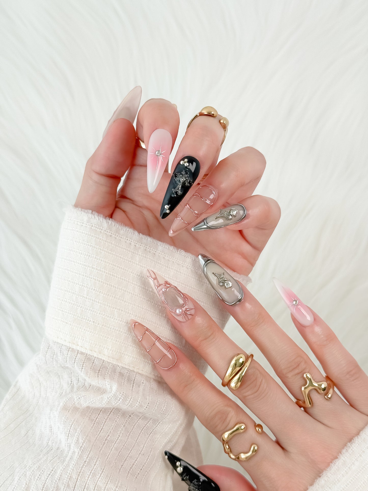 Starlit Rift - NailVesta press-on nails image 1