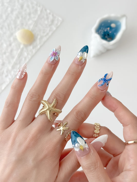 Starry Tide - NailVesta press-on nails image 1