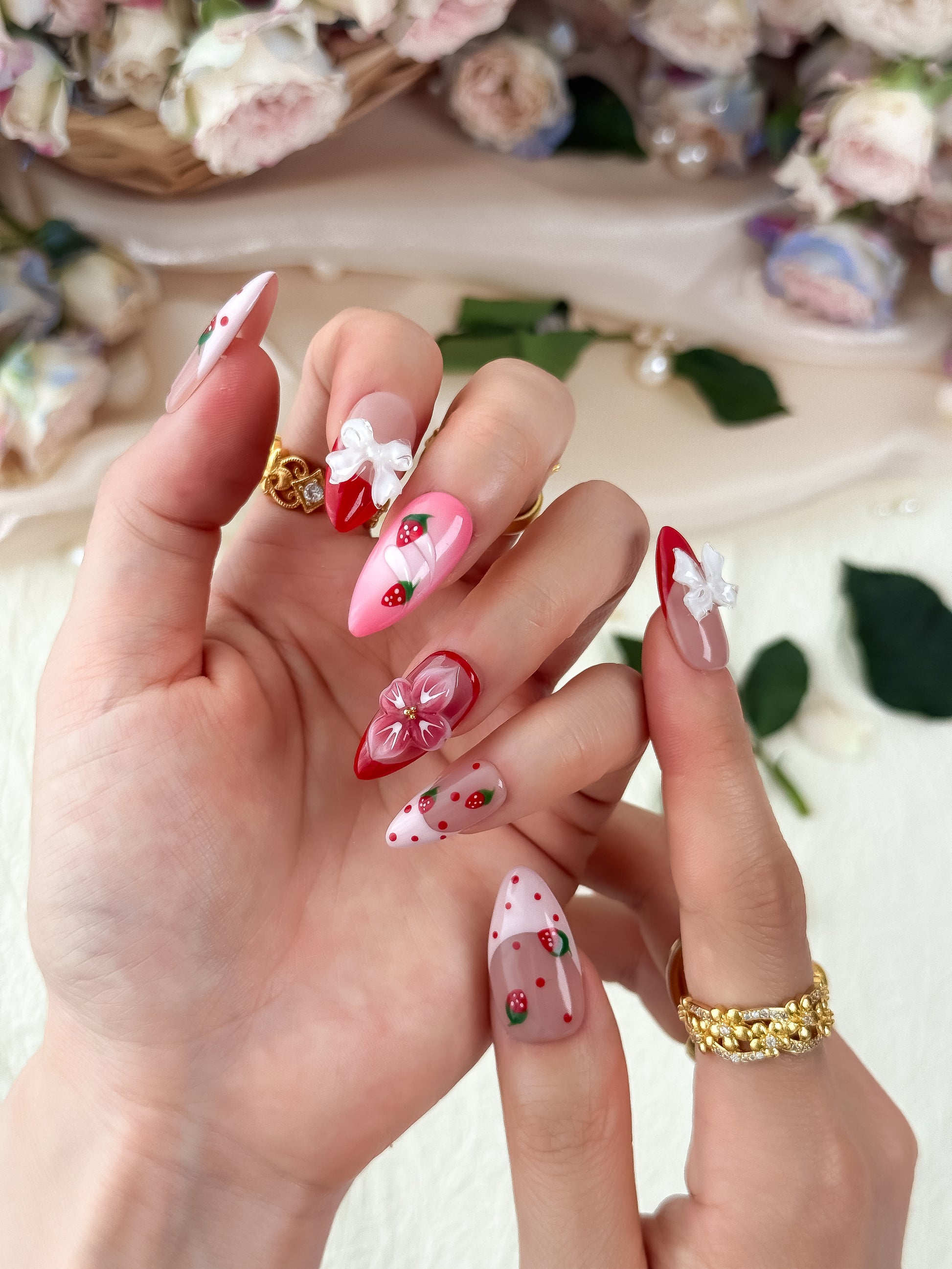 Strawberry Kiss - NailVesta press-on nails image 2