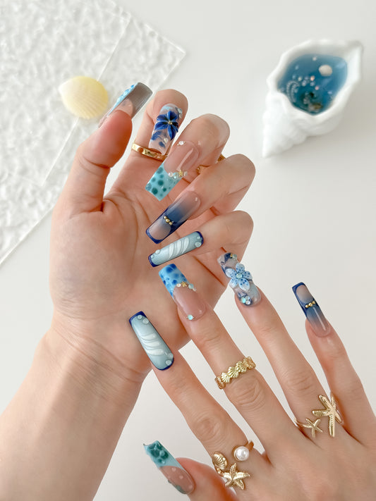Tidal Flower - NailVesta press-on nails image 1
