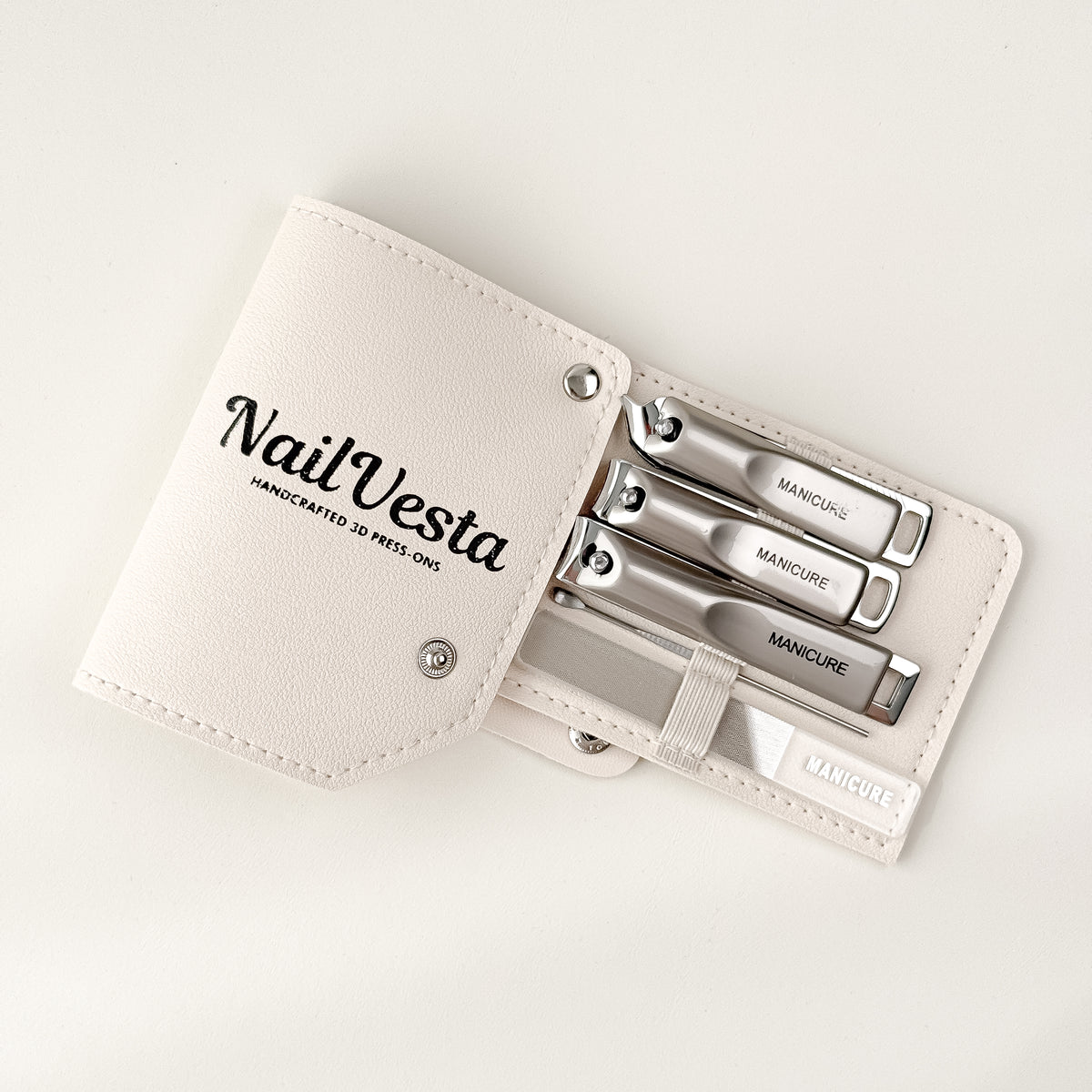NailVesta Nail Tip Clipper – Stainless Steel Press-On Nail Cutter | Trims Length in One Clip