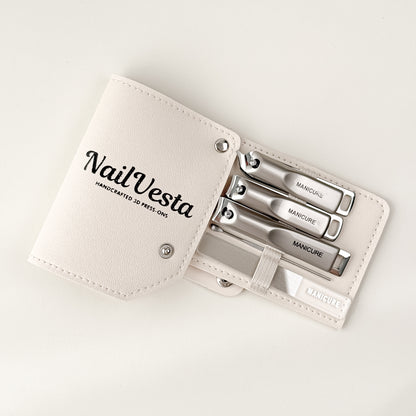 NailVesta Nail Tip Clipper – Stainless Steel Press-On Nail Cutter | Trims Length in One Clip